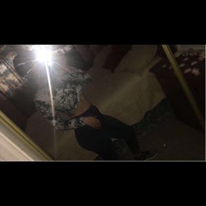 ROMWE tie dye Long sleeve crop top